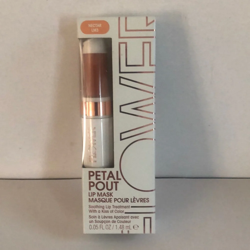 FLOWER Beauty Petal Pout Lip Mask 0.05oz Nectar - Picture 2 of 5